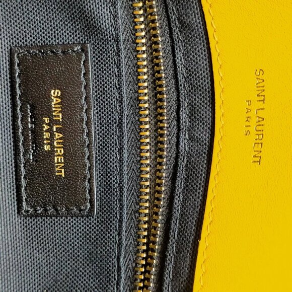 Saint Laurent Shoulder Bag Yellow Straw 995-070325 - Picture 12 of 13
